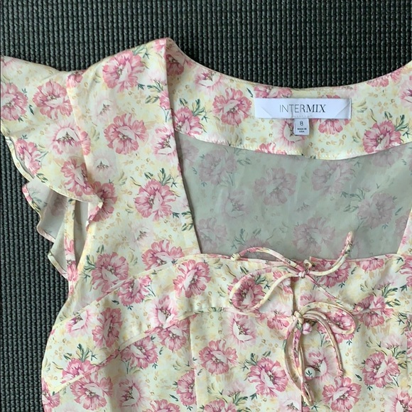 Intermix Pink Floral Blouse - Picture 3 of 5